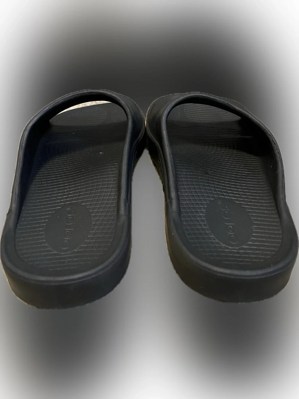 OOFOS Men's Black Slide Recovery Sandal